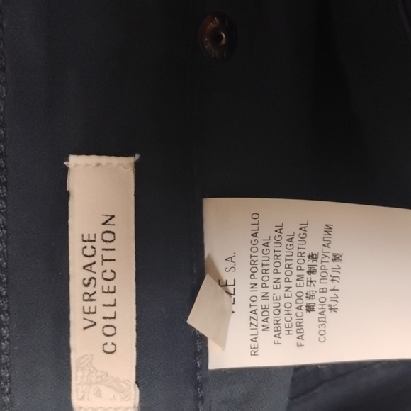 NWT Versace Collection "Trend" Mens Blue Pants Size 34 Straight Leg - Picture 10 of 11